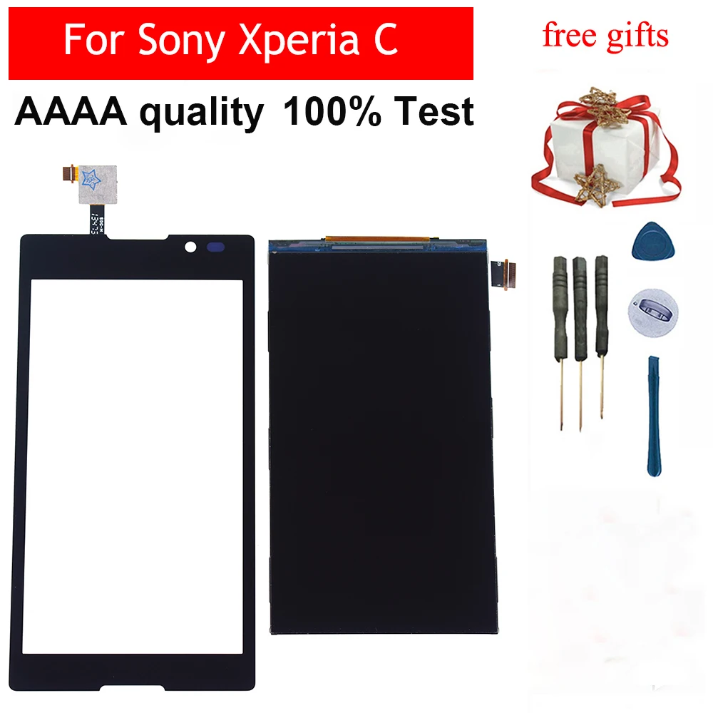 Черный/белый для Sony Xperia C S39h C2304 C2305 сенсорный экран дигитайзер панель Стекло