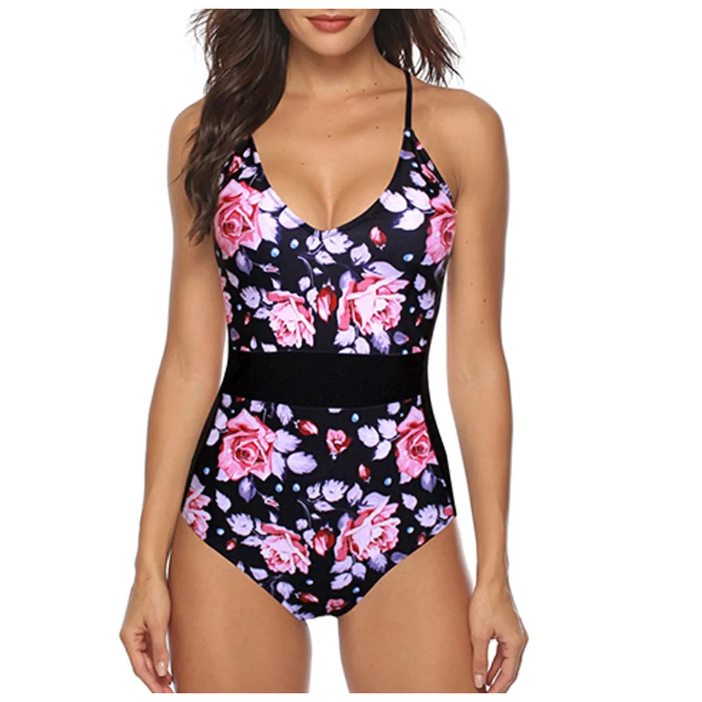 Swimsuit Women Brazilian Vintage Swimwear Female Solid 2019 One Pieces Bathing Top Ruffled With High Waisted Bottom Bikini Set |