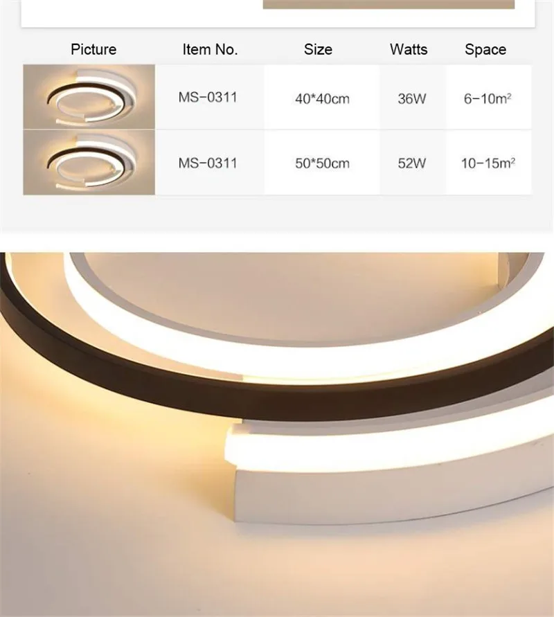 

Modern LED Chandeliers Pendant Lights Living Room Bedroom Lustre De Plafond Moderne Luminaire Plafonnier White Black LED Ceiling