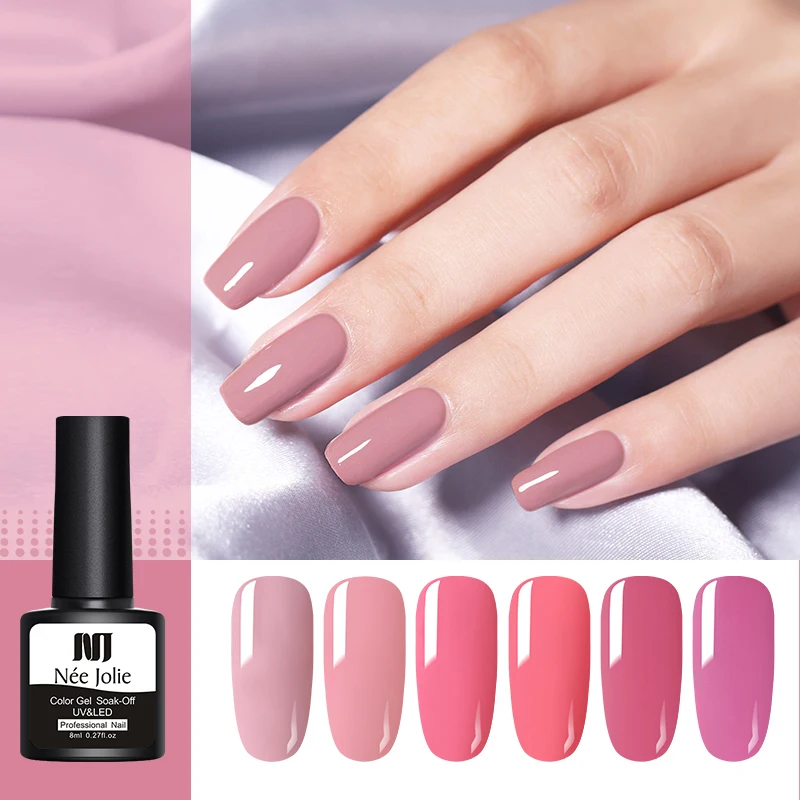 Гель-лак для ногтей NEE JOLIE розовый Полупостоянный Светодиодный УФ-Гель-лак 8 мл |