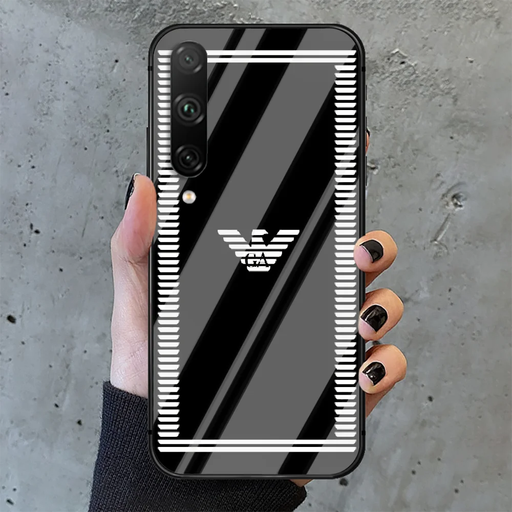 

Ltalian Luxury Brand Phone Tempered Glass Case Cover For huawei honor 7 8 9 10 20 A X S lite i pro Etui Silicone Pretty Back
