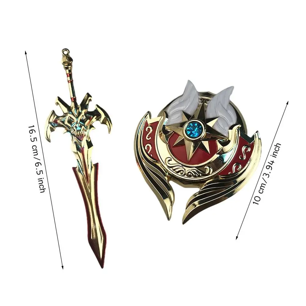 

Children's Toys Alloy Fighting Tool Shield Set Action Toy Model Sword Shield Combination Model Safe Environmental Gift For Boy