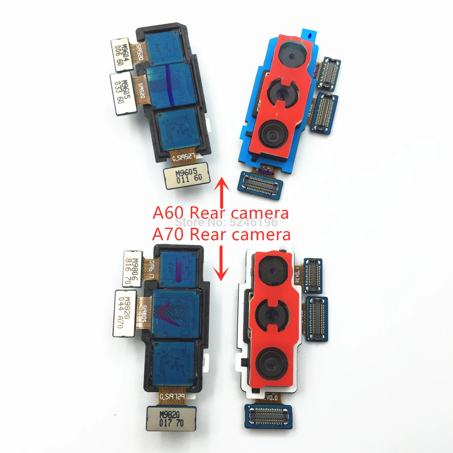 1 шт. задняя большая Основная камера Модуль гибкий кабель для samsung Galaxy A60 A605F A70 A705F Шлейф камеры запасные части