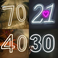 diy led number letters light neon dc 12v power alphabet lamps for birthday wedding party bedroom word sign wall hanging decor