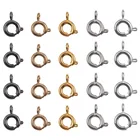 Застежки-карабины для браслетов, металлические, пружинные, ожерелье с пряжкой