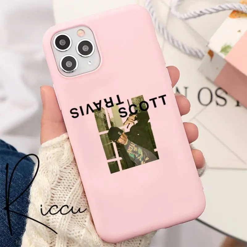 

Travis Scott Phone Case for iPhone 8 7 6 6S Plus X 5S SE 2020 XR 11 12 Pro mini pro XS MAX Matte Candy Pink Astroworld Sicko