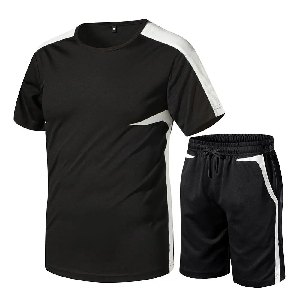 Хлопковые быстросохнущие мужские спортивные футболки для бега костюмы