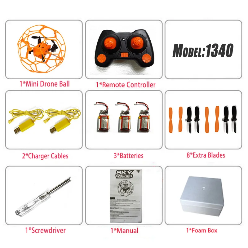 Orange F3 Мини-Дрон Spheroidal RC дроны защитный чехол 3D флип RC мяч 2,4 ГГц Rc Квадрокоптер Безголовый режим игрушки вертолет защитный чехол - Цвет: Orange F3