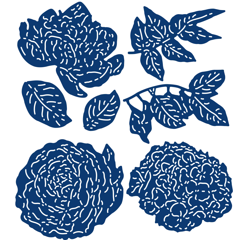 

Midnight Flowers 2021 New Metal Cutting Dies Scrapbook Diary Decoration Stencil Embossing Template Diy Greeting Card Handmade