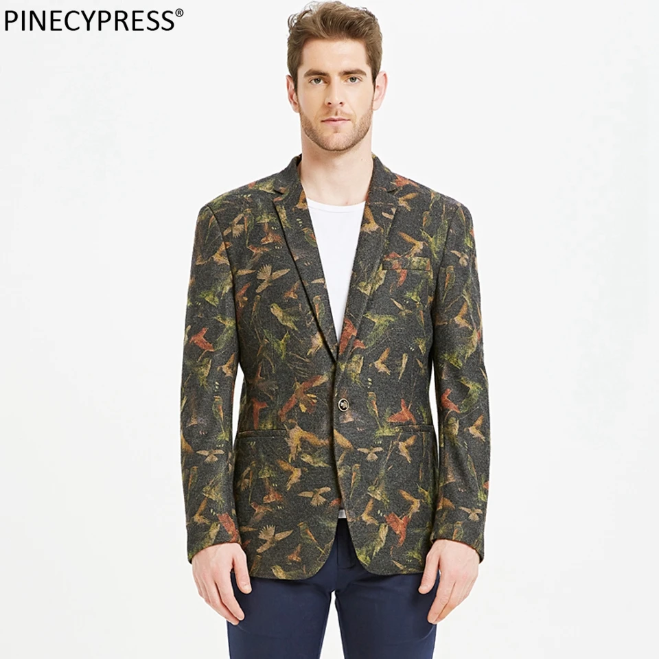 Легкая в уходе износостойкая модная мужская куртка с 3D принтом птиц качественный