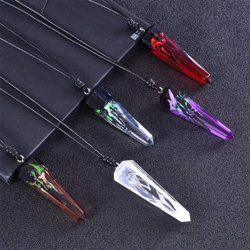 2019 модное деревянное ожерелье ручной работы из смолы кулон винтажное для мужчин