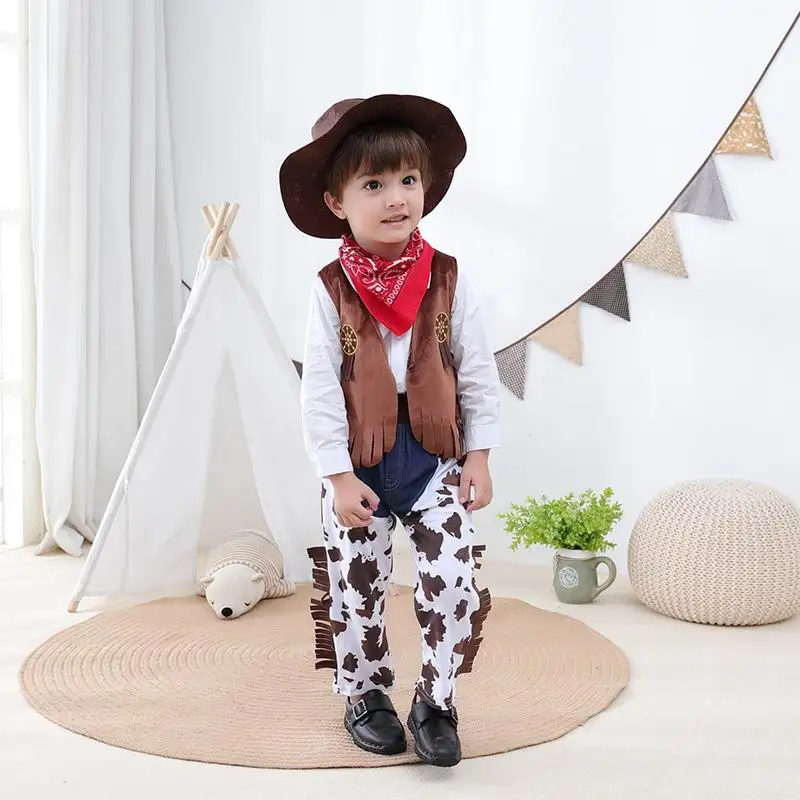 

Boy Suit 2021 New Baby white shirts+vest+pants Fashion 3PCS Outfits Set Role play costume Baby Clothes E16361