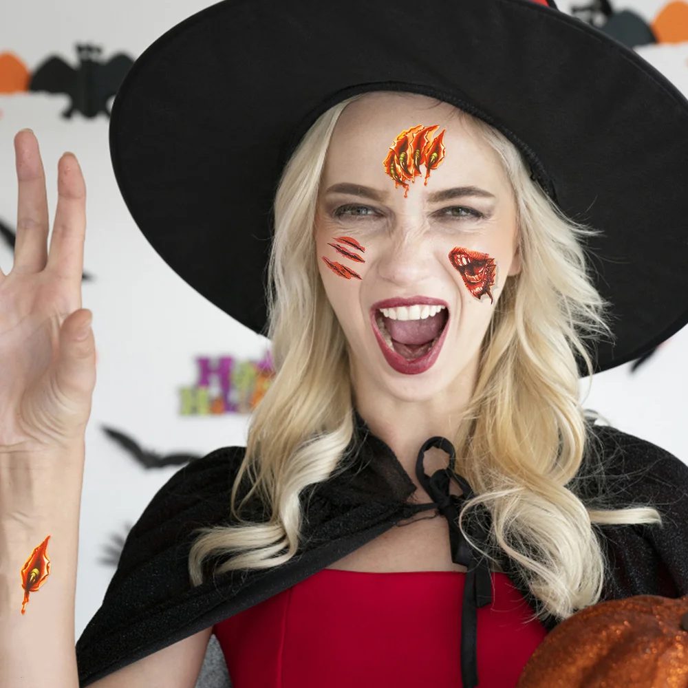 25 листов наклейки с ужасными шрамами временные креативные водонепроницаемые