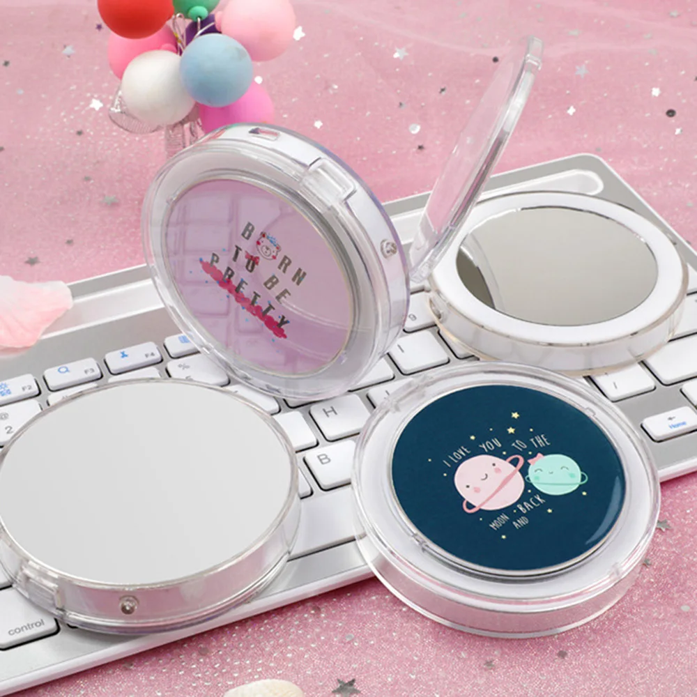 Led зеркало для макияжа с подсветкой мини туалетное увеличительное Spiegel