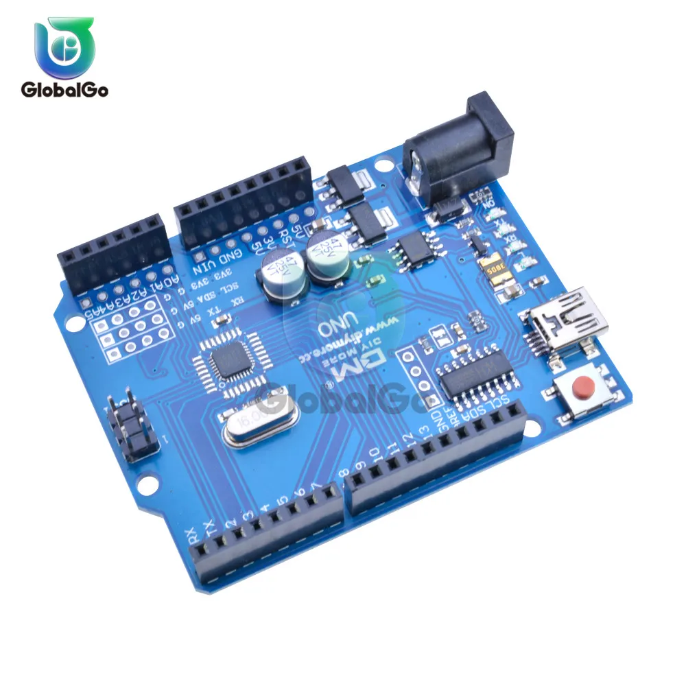 Макетная плата с головкой Mini USB без кабеля CH340 для Arduino UNO R3|Детали и аксессуары