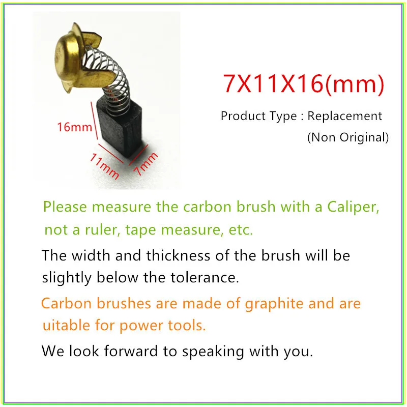 

6 шт., сменные карбоновые щетки для Hitachi WH22 SB75 UT8V PH-40F PR-25B SP18 VB13Y M8 M8V M8V2 M8SA2 KM12VC H50SA H41MB