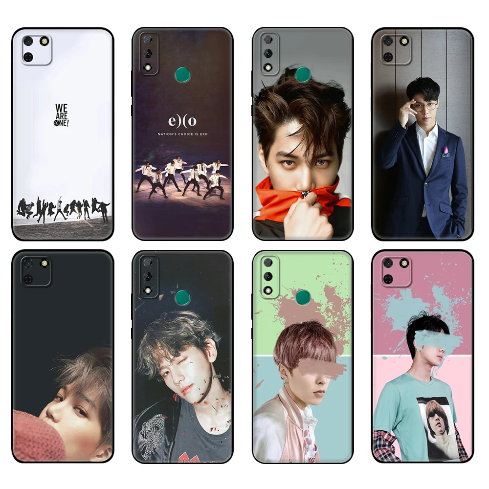 Черный чехол из ТПУ для Huawei Y9S Y6S Y8S Y5P Y7P Y8P Y5 lite Prime 2018 Y6 2019 EXO BaekHyun XIUMIN LAY | Мобильные