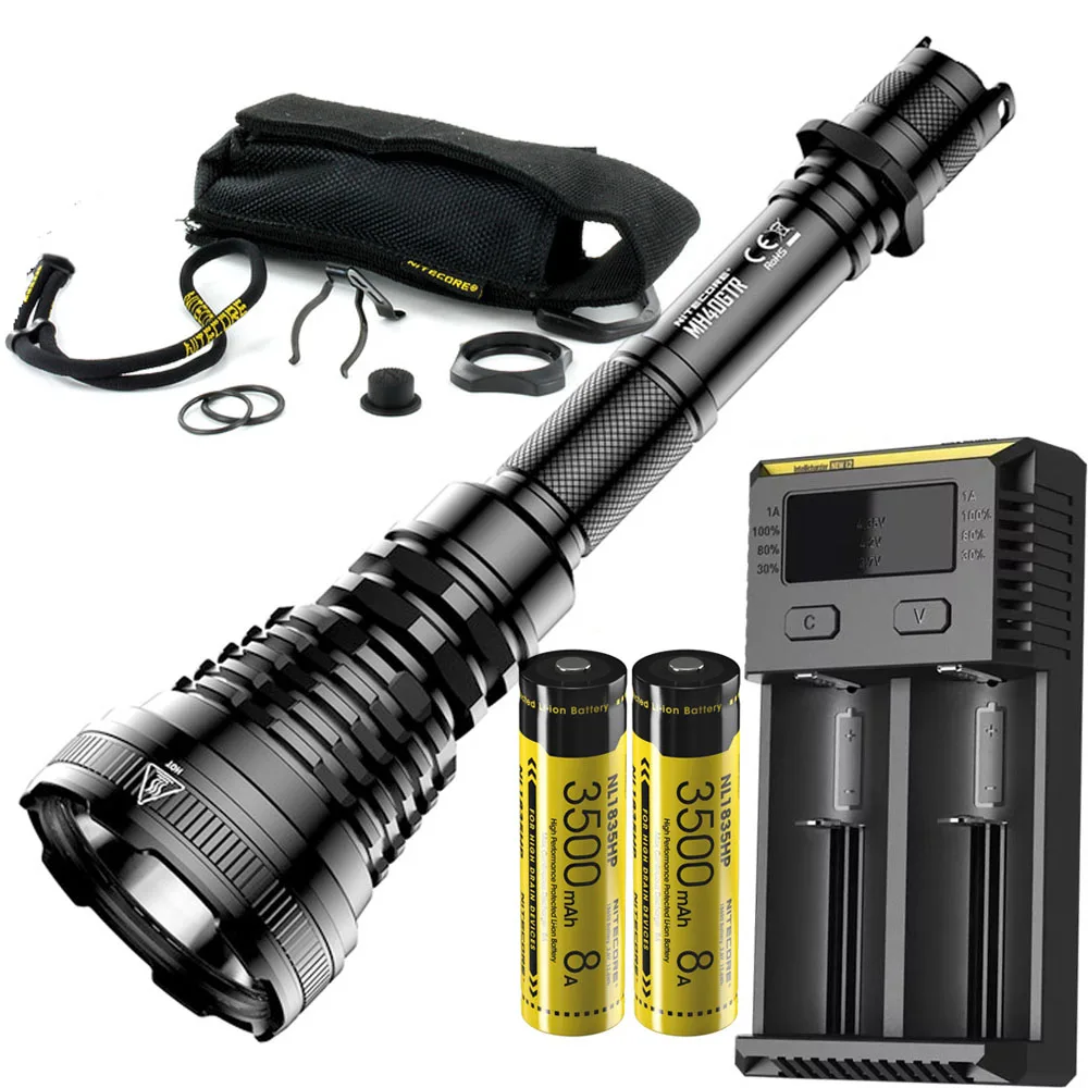 NITECORE MH40GTR охотничий фонарь CREE XP-L HI V3, светодиодный, макс. 1200 люмен, длинный фонарь, 1004 м, зарядка постоянного тока, тактический перезаряжаемый фонарь