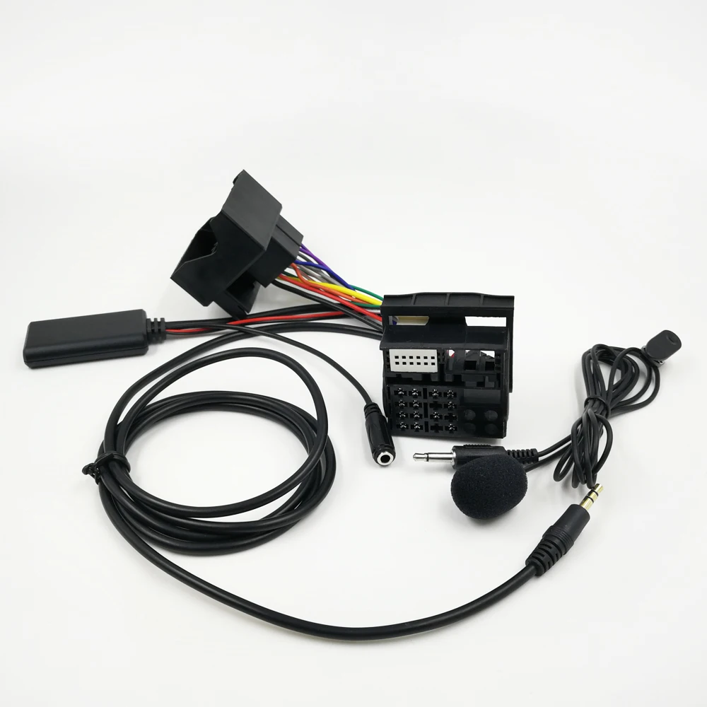 

Автомобильный аудио кабель Biurlink 150 см, Bluetooth, AUX, микрофон, адаптер громкой связи для головного блока BMW CIC, 40-контактный квадлок