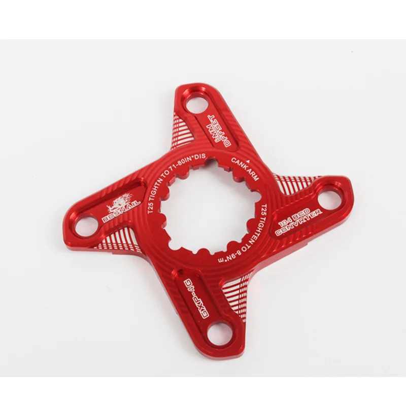 4 claw Red Улитка MTB велосипед цепное кольцо адаптер паук конвертер для Sram GXP X9 XX1 X0 X01 к одной Speed110 Bcd 104bcd узкий широкий - Цвет: 4 claw Red