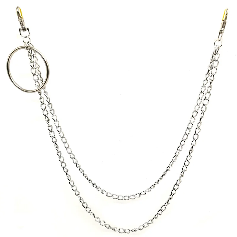 Брелок для ключей с большим кольцом подвеской цепочка в стиле рок/панк/хипстер