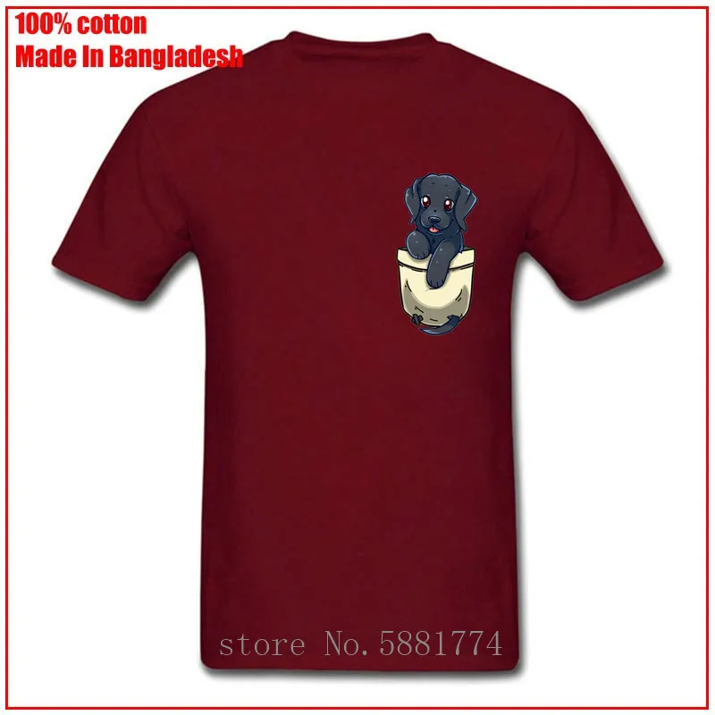 2020 Best Summer Stylish T shirt black labrador dog retriever cute Funny pocket Men T-shirt Color diversified T-shirts | Мужская одежда