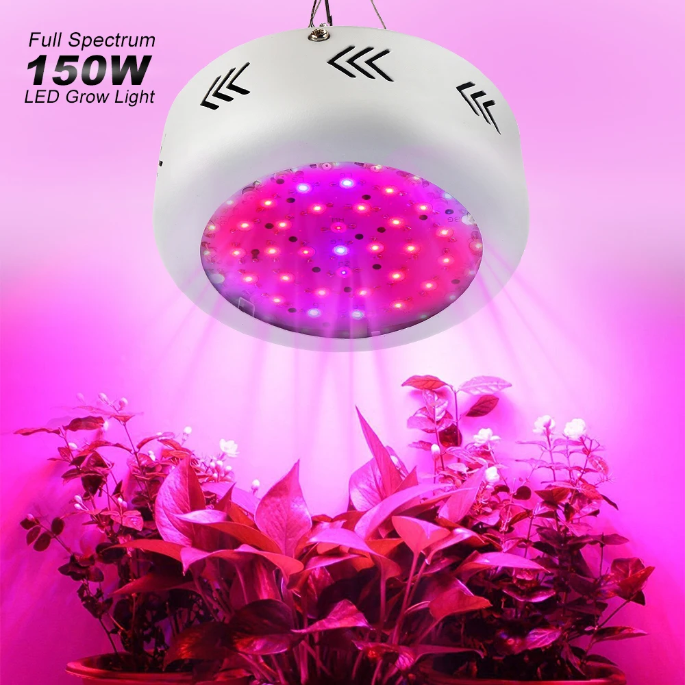 

Growing Lamp 150W UFO Led Grow Light Full Spectrum 50leds Fitolamp Grow Box For Hydroponic Garden Greenhouse Indoor Plants