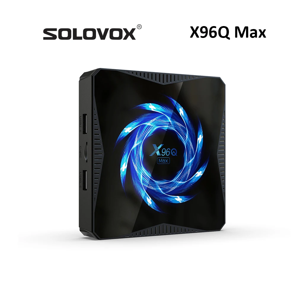 Умная ТВ-приставка SOLOVOX X96Q MAX Android 10 4 Гб 32 ГБ четырехъядерный Allwinner H616 6K Двойной Wi-Fi 2