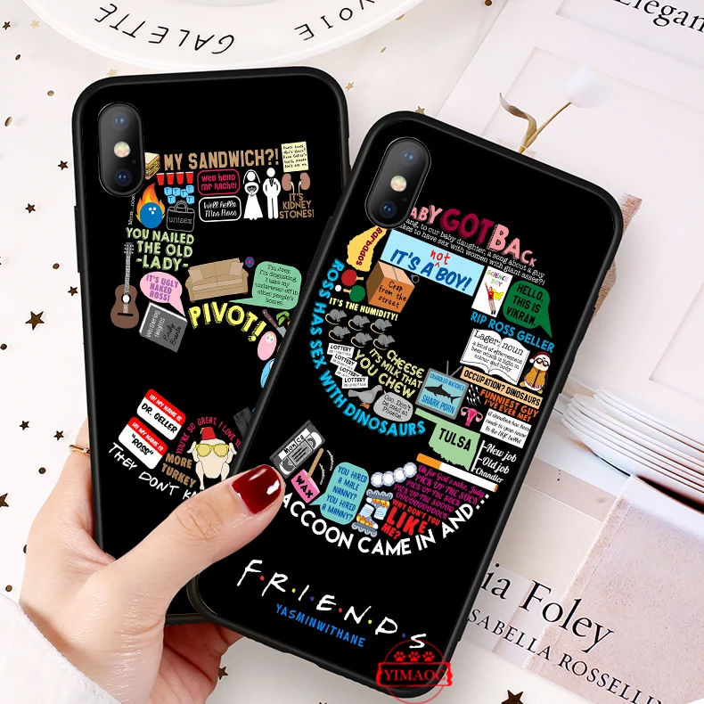friends numbers Silicone Soft Case for iPhone 5 5S 6 6S 7 8 11 Pro Plus X XR XS Max |