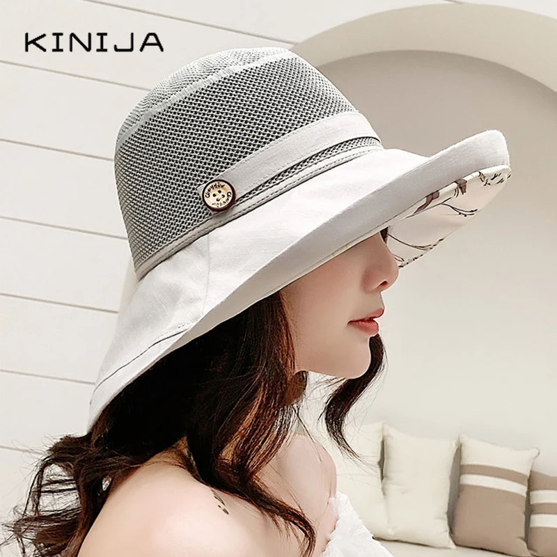 Летняя Новинка Женская Солнцезащитная Рыбацкая Кепка Пляжная уличная Панама с