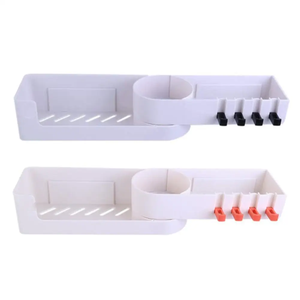 Органайзер для хранения бесшовный вращающийся штатив сливная полка ванной