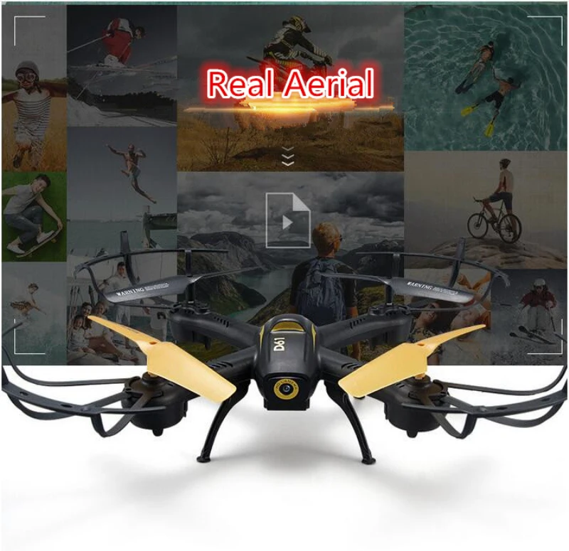 2.4G 4CH 6 axis WIFI FPV RC drone D61-WG With Wifi HD Camera One Key Return Two spped control headless Mode gifts VS X400 X5SW | Игрушки и