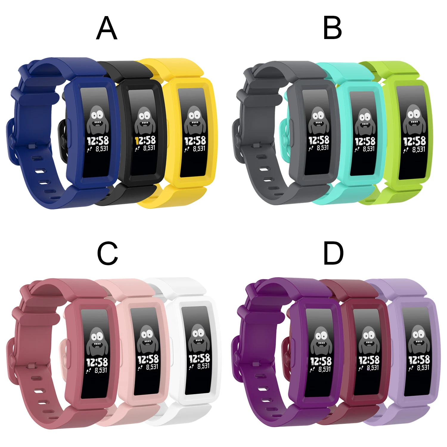 3 шт. регулируемый ремешок для часов Gosear мягкий силиконовый сменный браслет