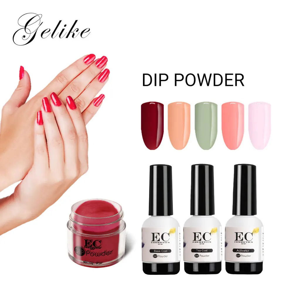 Glike 10 г окунающий порошок система для ногтей Гель лак брендовый набор французский