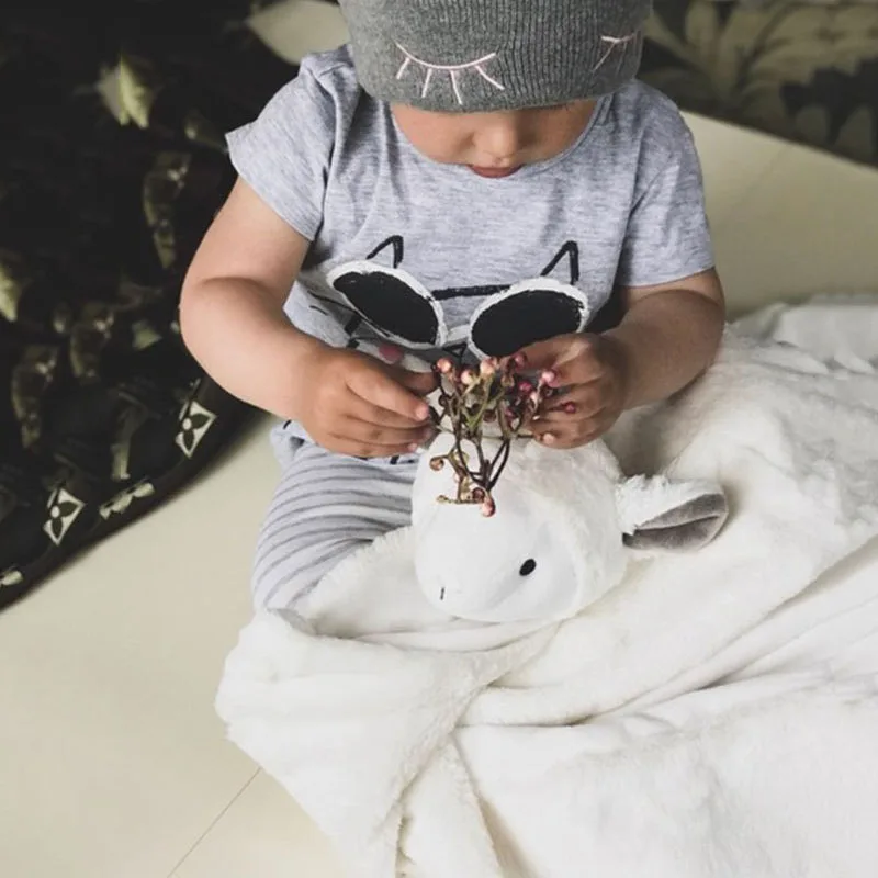 Двухслойное Флисовое одеяло для младенцев пеленка коляски постельное белье