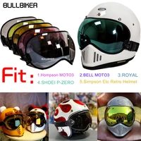 retro helmet bubble shield visor lens glasses fit bell moto3royalshoei p zerosimpson motorcycle goggles helmet accessories