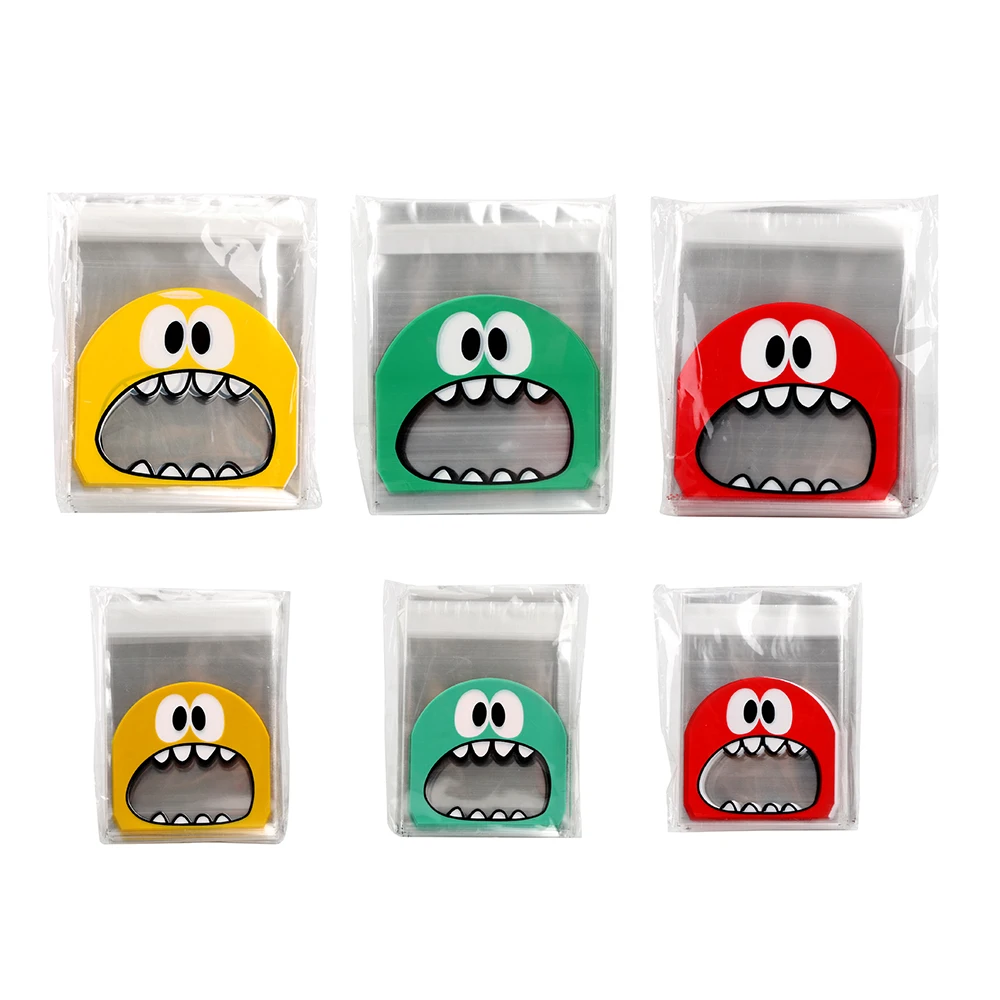 

Food Grade Plastic Self Adhesive For Cookie Candy Preserved Fruit Storage OPP Bag Food Snack Pouches Packaging Bags 100pcs/set