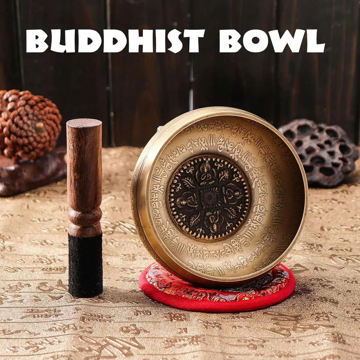 Тибетская Поющая чаша для медитаций непальская буддийская Звуковая Терапия
