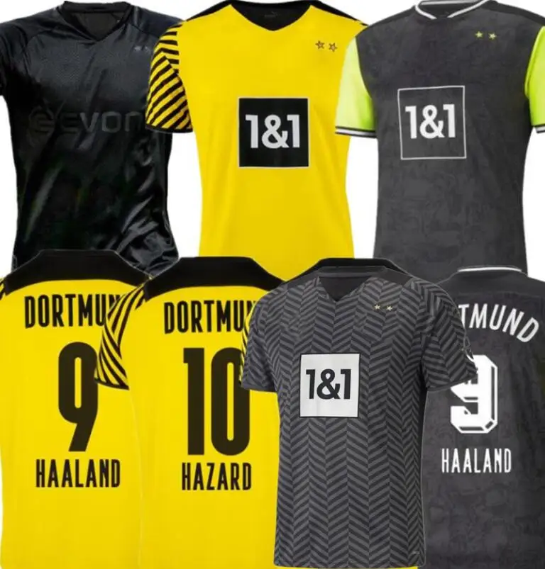 2021 2022 Джерси для футбола Дортмунд Borussia 21 22 футбольная рубашка HAALAND REUS NEONGELB bellinпри