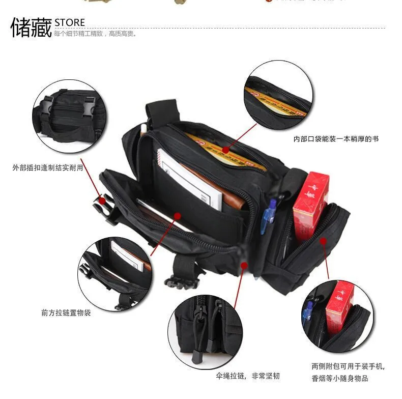 

2021 camouflage multi-functional 3p magic waist bag outdoor tactical waist bag riding waistband army fan single waist bag