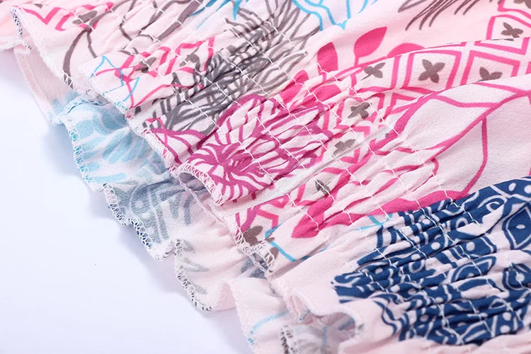 

Women Summer Autumn Fashion Beach Female Clothing Print Slash Neck Half Sleeve Fashion Top Shirt 04#