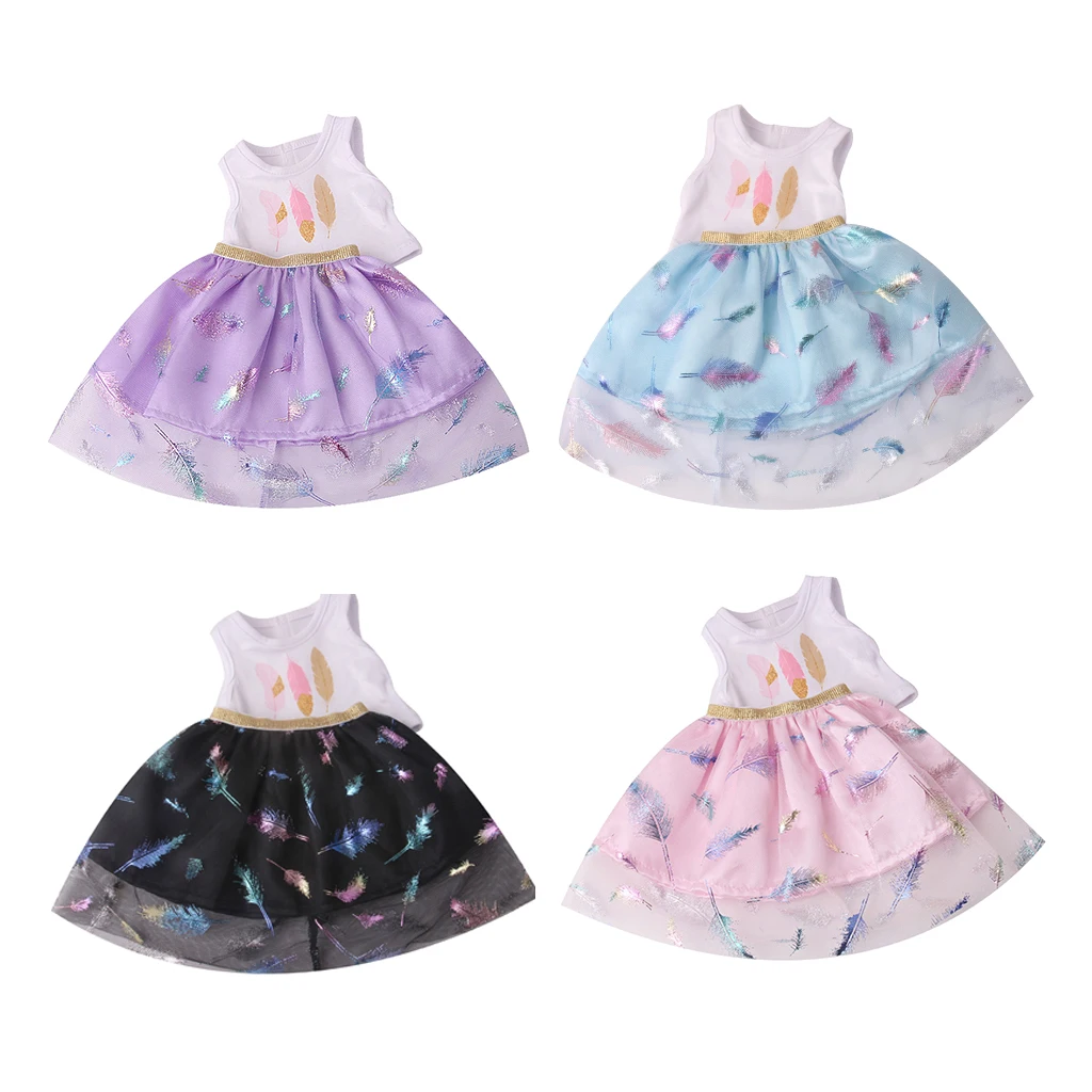 

Модная одежда для американской куклы 18 дюймов футболка + юбка 43 см Кукла-младенец аксессуары для вечерние 5 лет