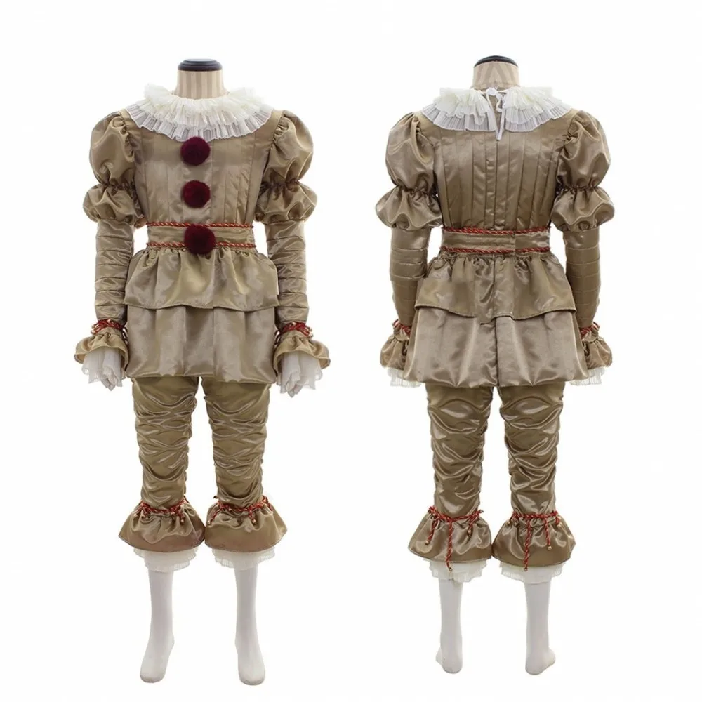 Movie Chapter Two Pennywise Cosplay Costume Clown Halloween Costumes Gloves Mask Adult Kids cosplay halloween cos |