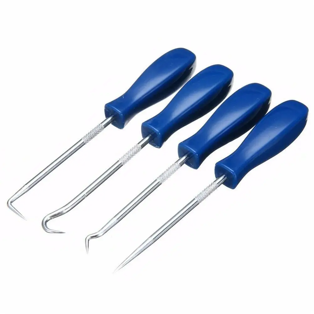 

4pcs Auto Car Pick and Hook Set O Ring Oil Seal Gasket Set Tool Remover Hand Remover Tool Car Craft Puller J7S1