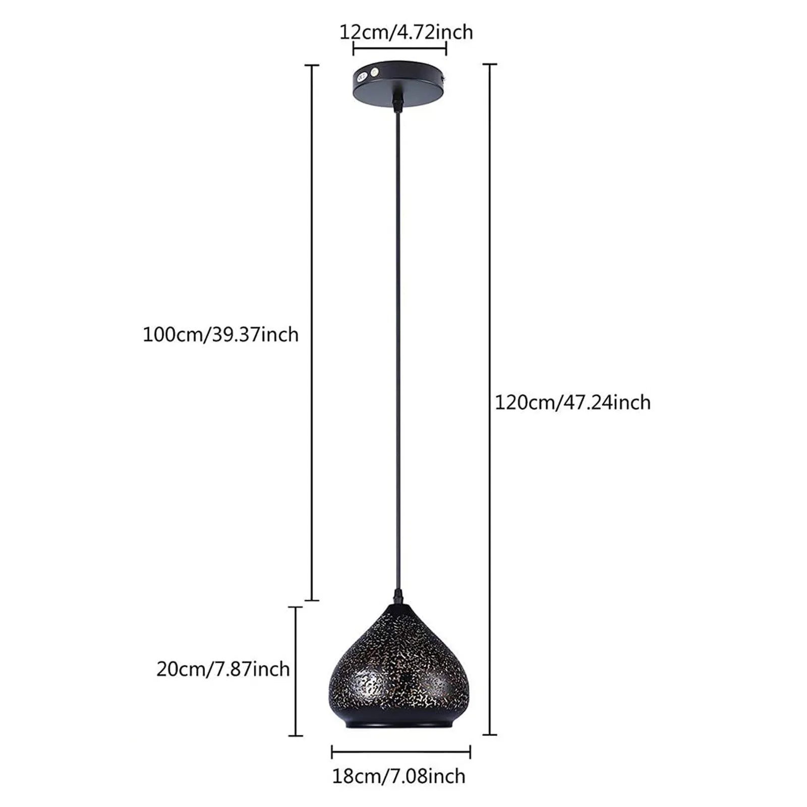 

Vintage Retro Metal Pendant Light Hanging Ceiling Lamp For Kitchen Household Ornament Decoration Accessories Ceiling Lamp