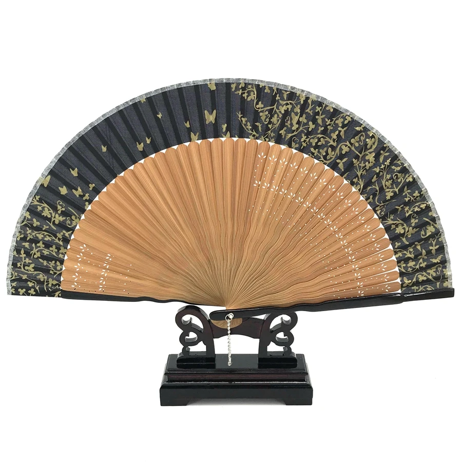 Бесплатная доставка 1 шт. бамбуковые вееры с цветочным принтом для свадебной