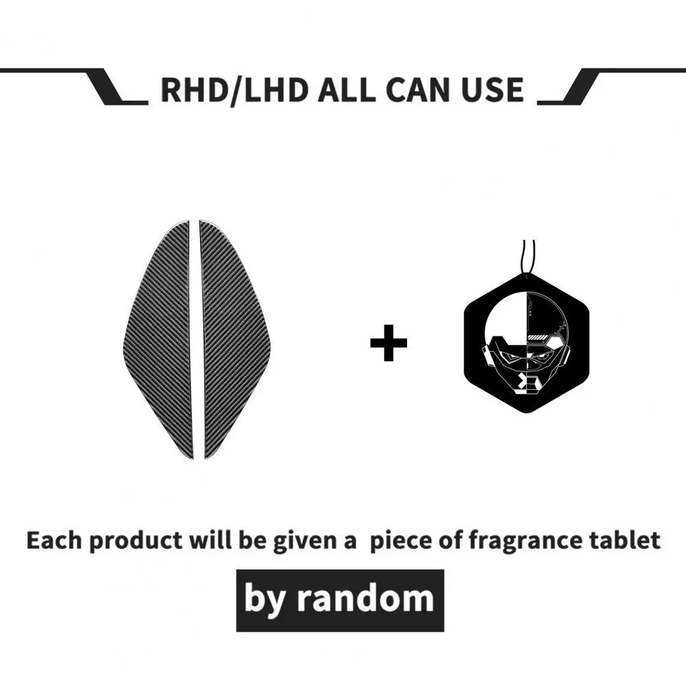 

2Pcs Exquisite Carbon Fiber Interior Door Anti-collision Cushion Sticker Carbon Fiber Panel Decor Sticker Dust-proof