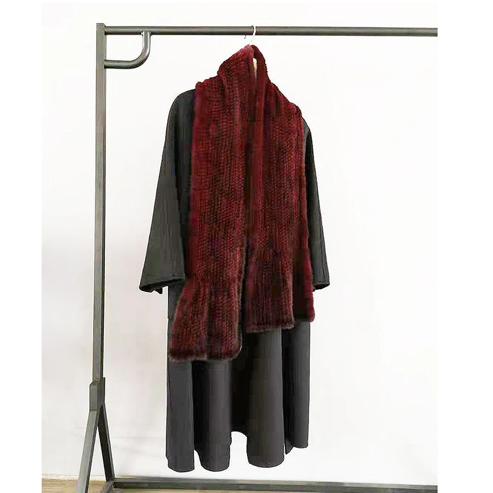 Новинка модная шаль из натурального меха норки хороший подарок шарф 100% зимний