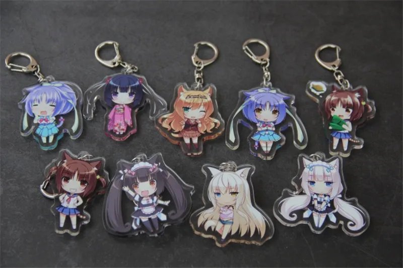 Аниме Nekopara Chocola ванильный акриловый брелок для косплея подвеска Хэллоуин косплей