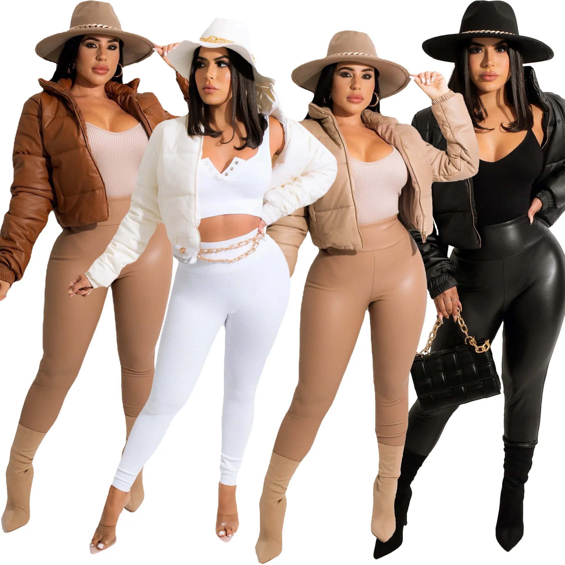 

Solid Color Long Sleeve Solid Lapel Zipper Cotton Coat for Women 2021 Winter High Quality New Coat Casual Wear